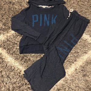 VS PINK Navy sweat suit